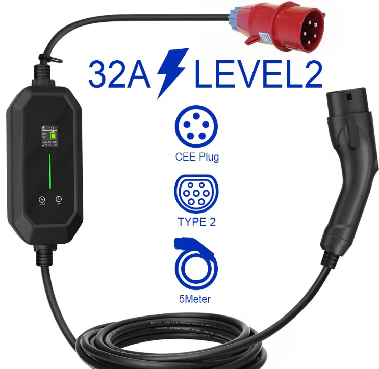 TARY 32a 3phase 22kw Gb/t to T - Ev Charger Type 2 22Kw 32A 3 Phase 评论和价格